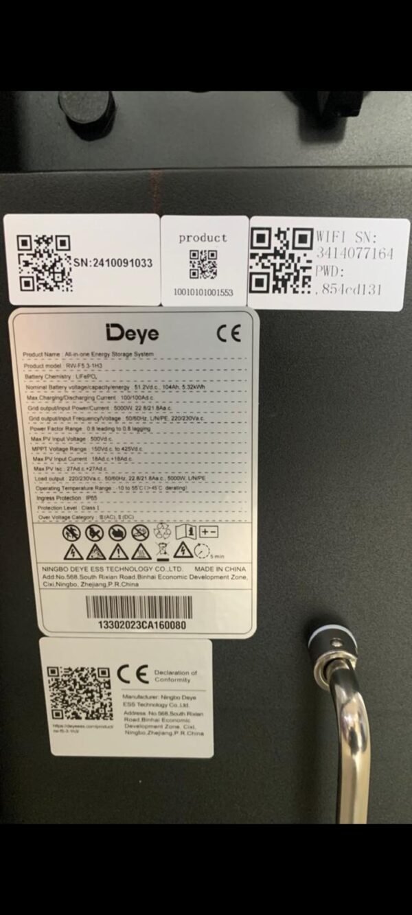 5Kwh DEYE All IN ONE System - Image 2